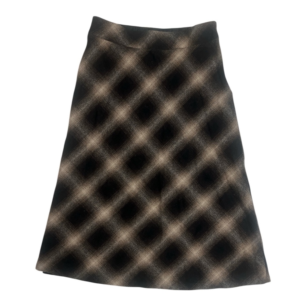 Eddie Bauer Wool Blend A-Line Plaid Skirt Size 10 | Winter Workwear Classic
